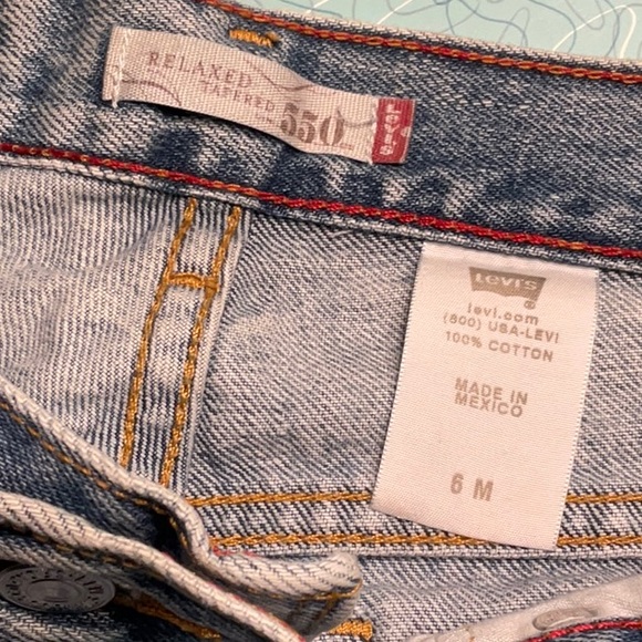 Levi’s 550 Light Wash Denim Jeans 100% Cotton Vintage 6M - Picture 6 of 6